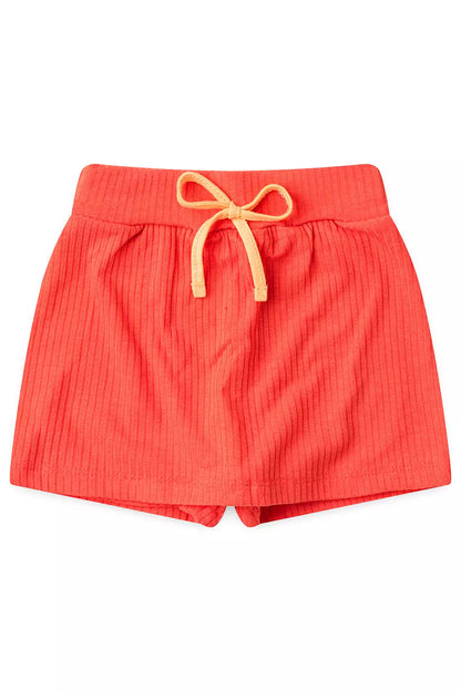 Conjunto de Verão para Menina Coração Salmão