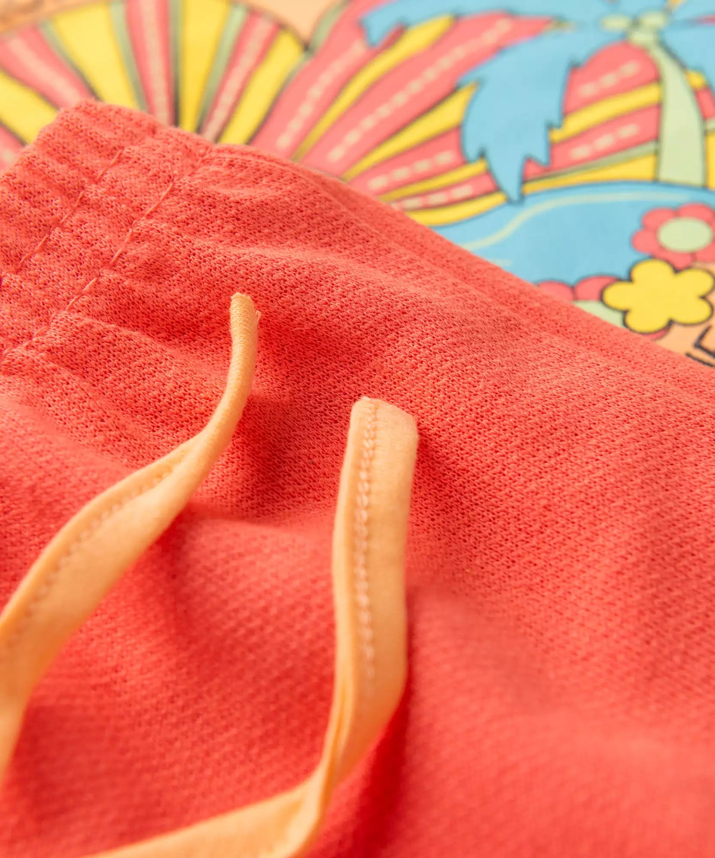 Conjunto de Verão para Menina em Coração em Salmão