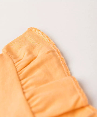 Conjunto de Verão para Menina em Coração em Salmão