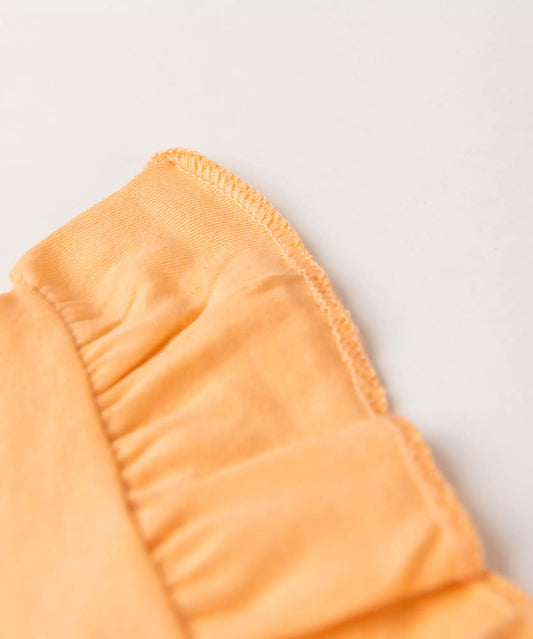 Conjunto de Verão para Menina em Coração em Salmão