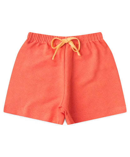 Conjunto de Verão para Menina em Coração em Salmão
