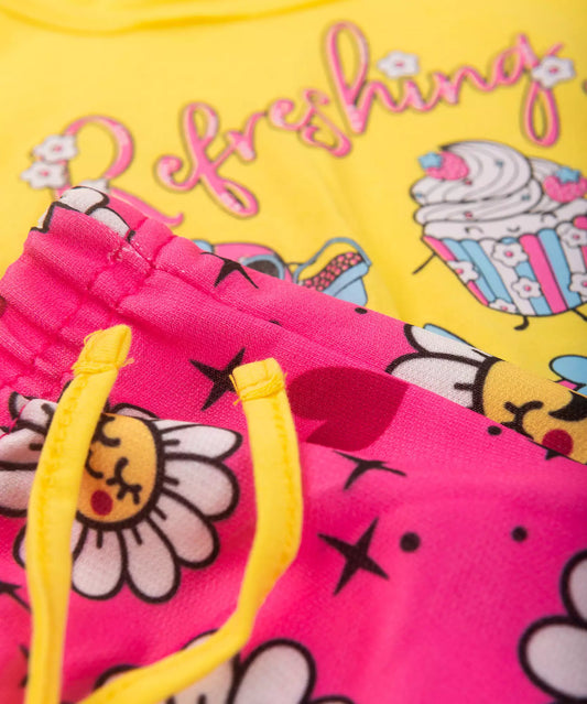 Conjunto de Verão para Menina Cupcake Amarelo