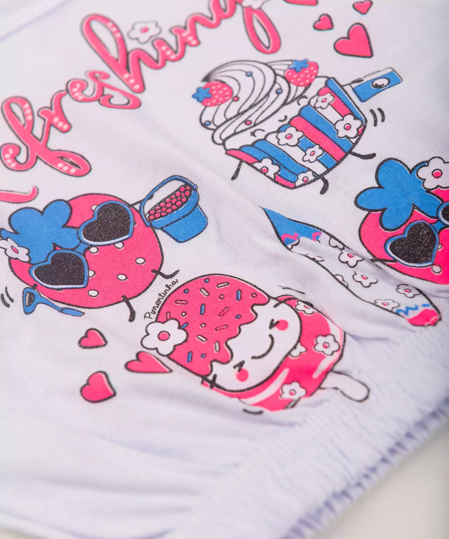 Conjunto de Verão para Menina Cupcake Branco