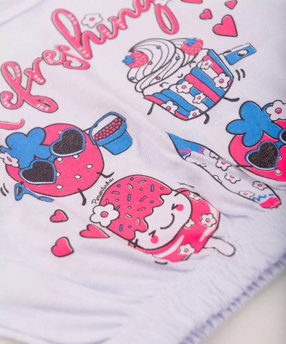 Conjunto de Verão para Menina Cupcake Branco