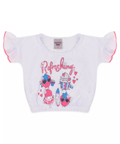 Conjunto de Verão para Menina Cupcake Branco