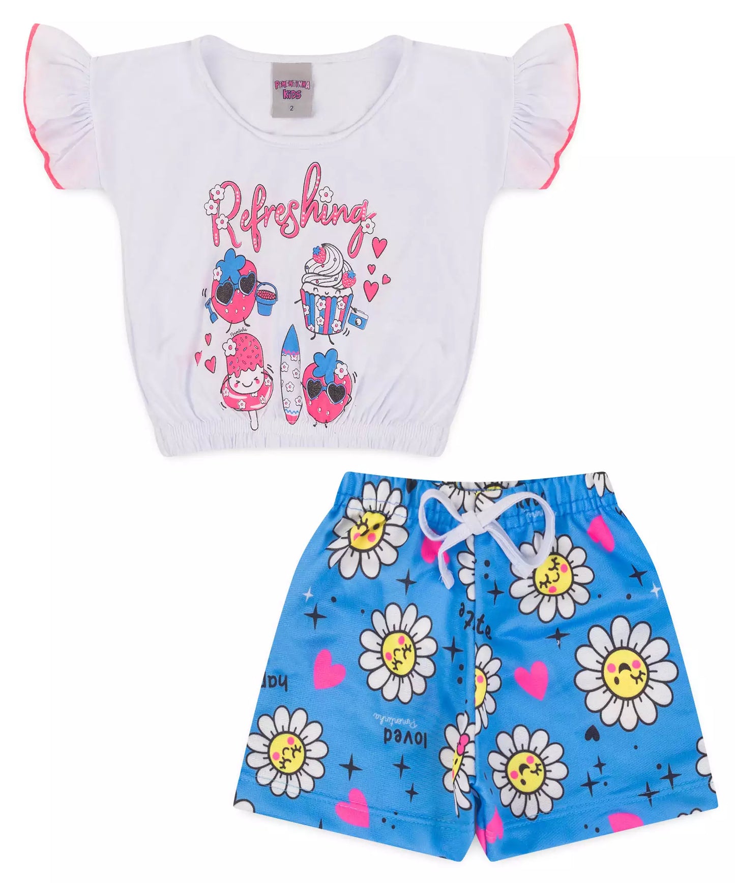 Conjunto de Verão para Menina Cupcake Branco