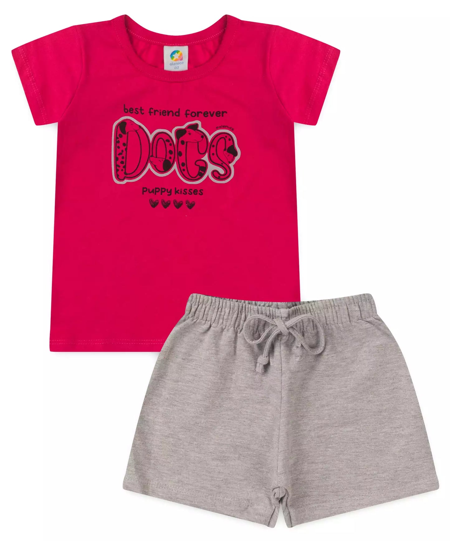 Conjunto de Verão para Menina Dálmata Pink