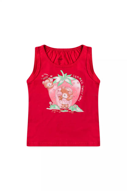Conjunto de Verão para Menina Doçura de Verão Vermelho
