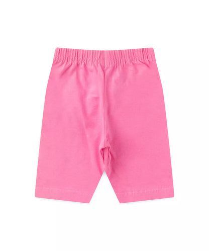 Conjunto de Verão para Menina Estampado com Glitter Branco