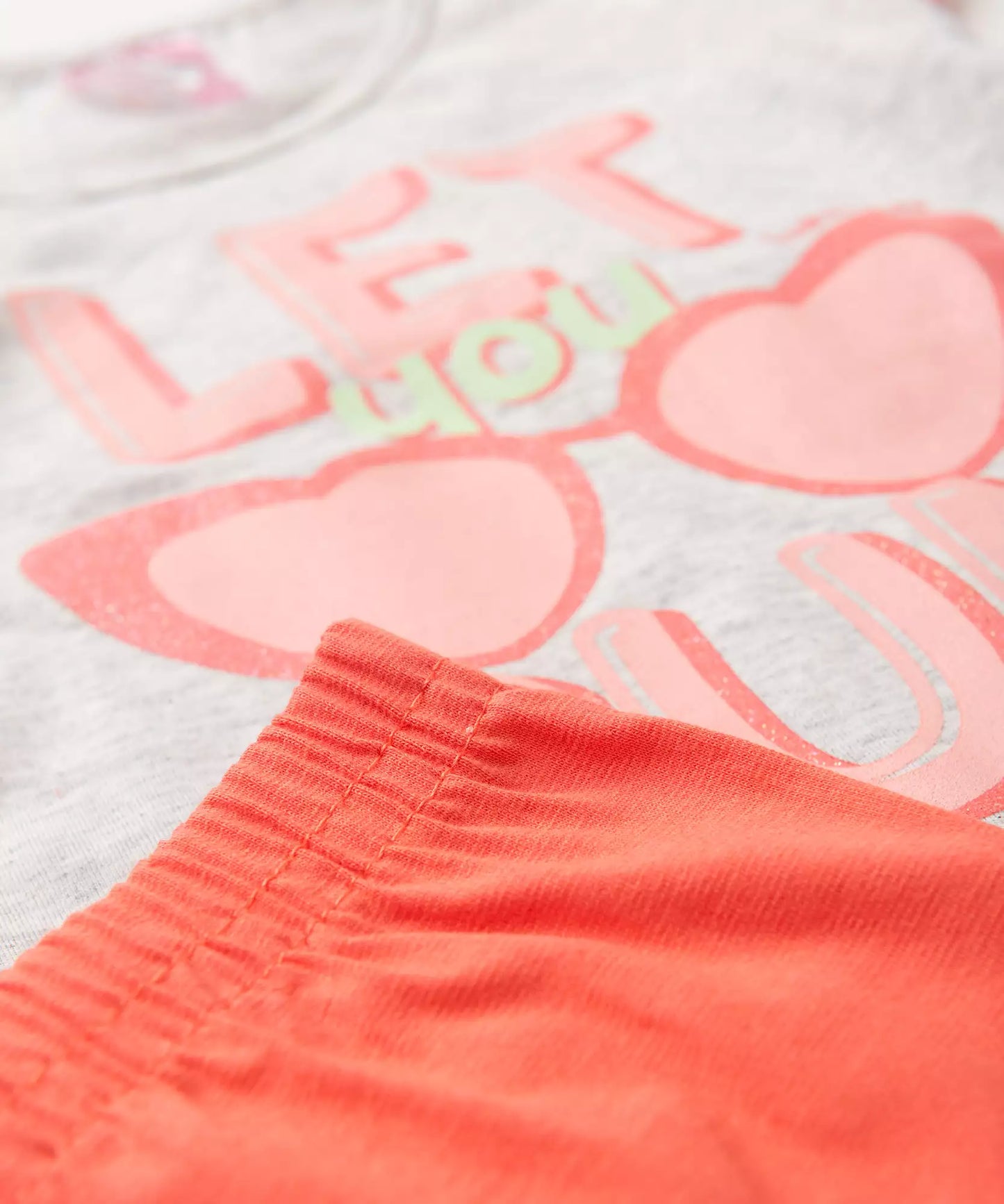 Conjunto de Verão para Menina Estampado com Glitter Mescla