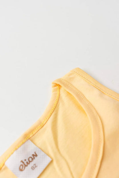 Conjunto de Verão para Menina Flor Bee Kind Amarelo