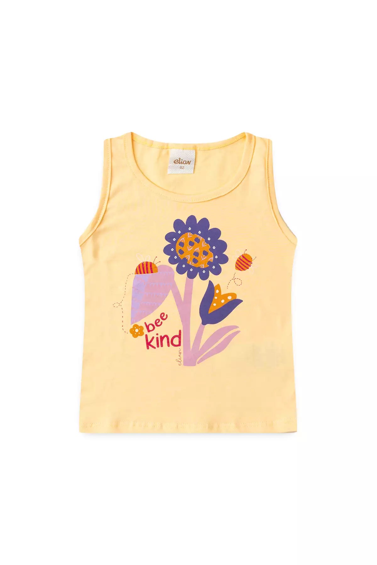 Conjunto de Verão para Menina Flor Bee Kind Amarelo