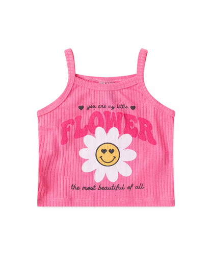 Conjunto de Verão para Menina Flower Rosa