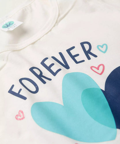 Conjunto de Verão para Menina Forever Love Branco