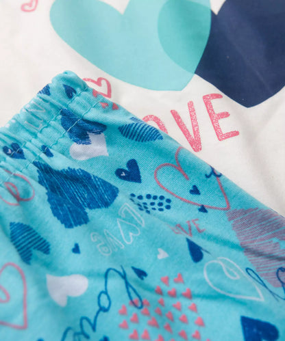 Conjunto de Verão para Menina Forever Love Branco