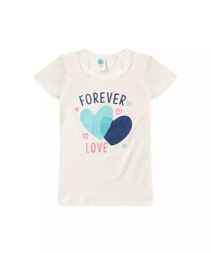Conjunto de Verão para Menina Forever Love Branco