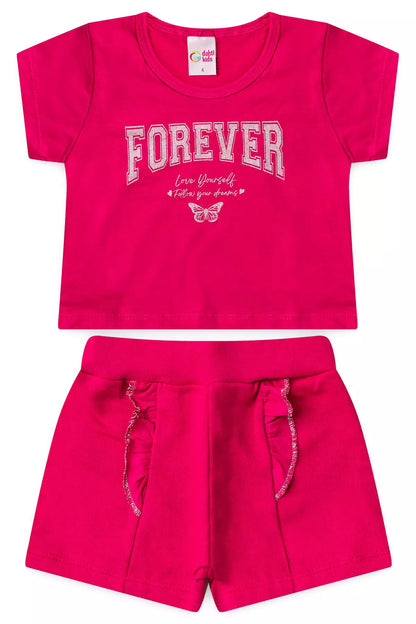 Conjunto de Verão para Menina Forever Pink