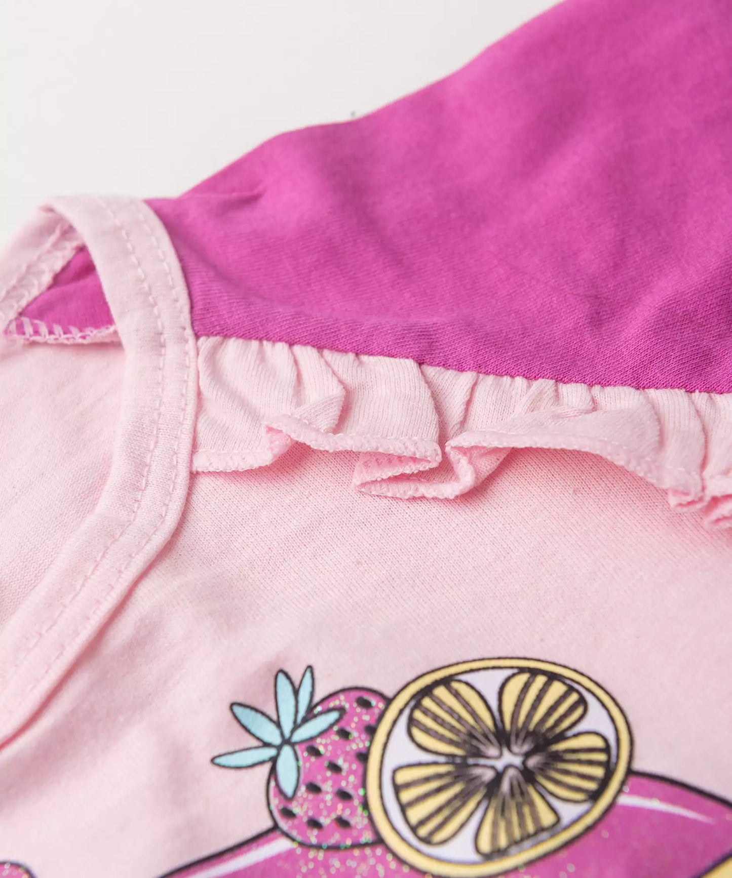 Conjunto de Verão para Menina Fresh Fruits Rosa