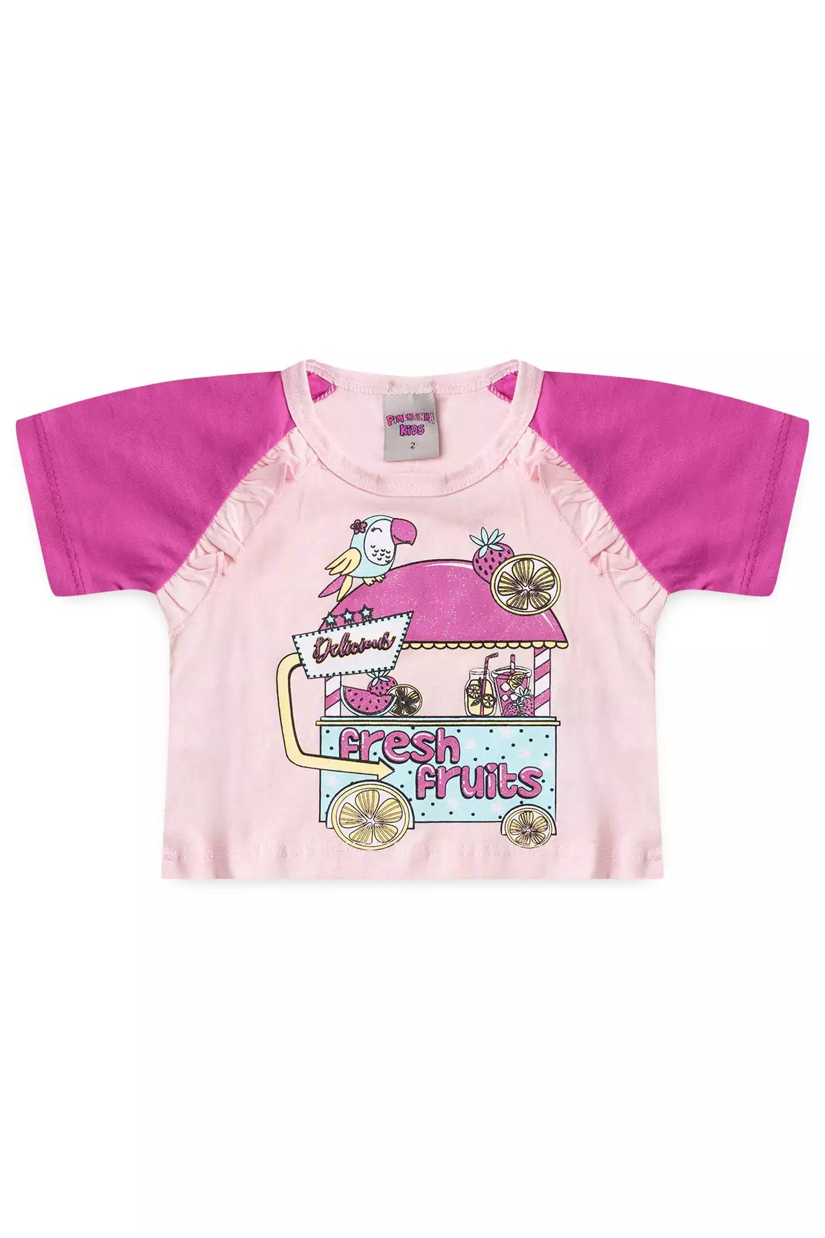 Conjunto de Verão para Menina Fresh Fruits Rosa