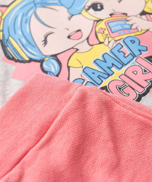 Conjunto de Verão para Menina Gamer Girl Mescla