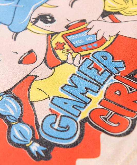 Conjunto de Verão para Menina Gamer Girl Salmão