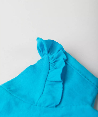 Conjunto de Verão para Menina Gatinha Azul