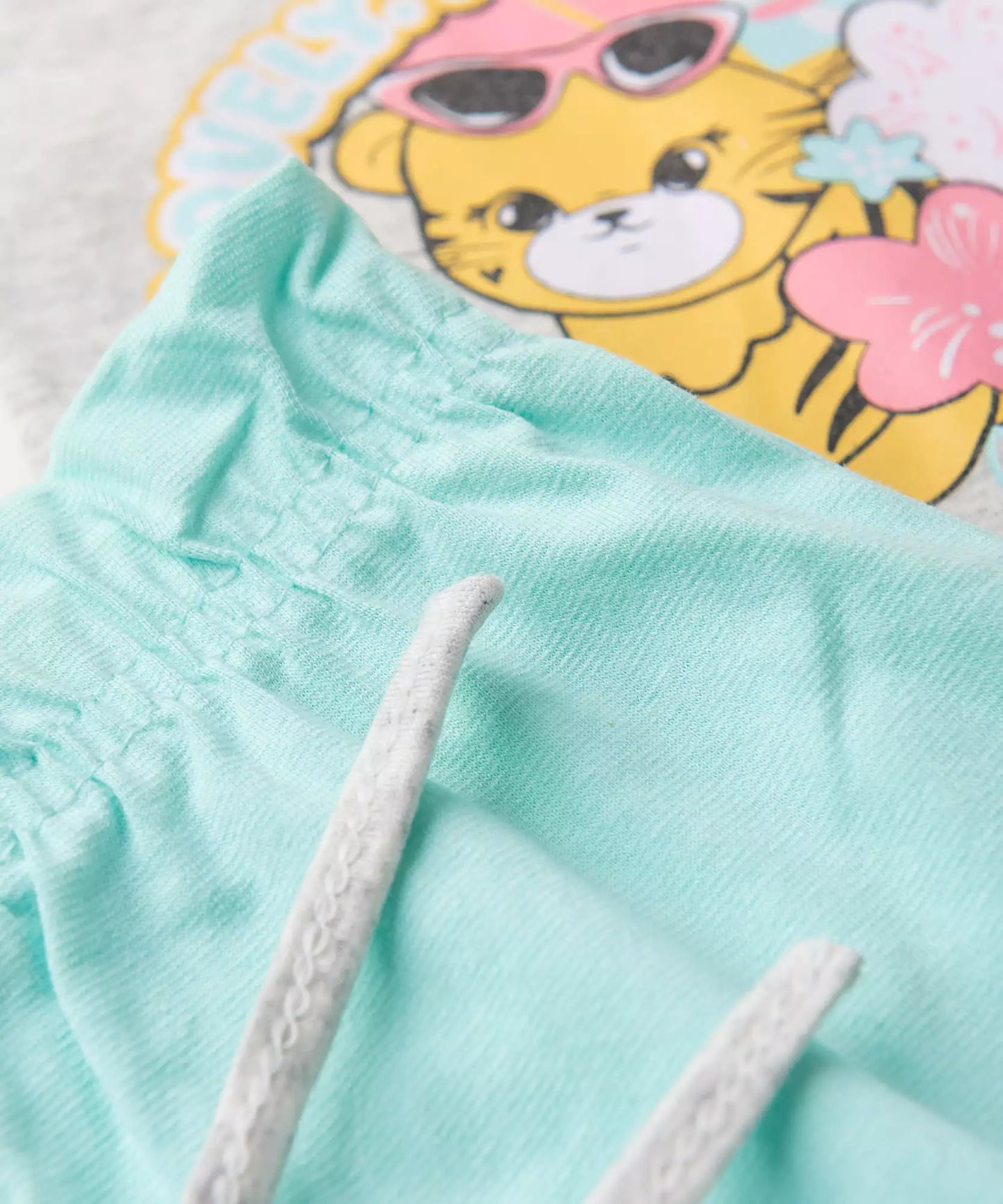 Conjunto de Verão para Menina Gatinha Fashion Mescla