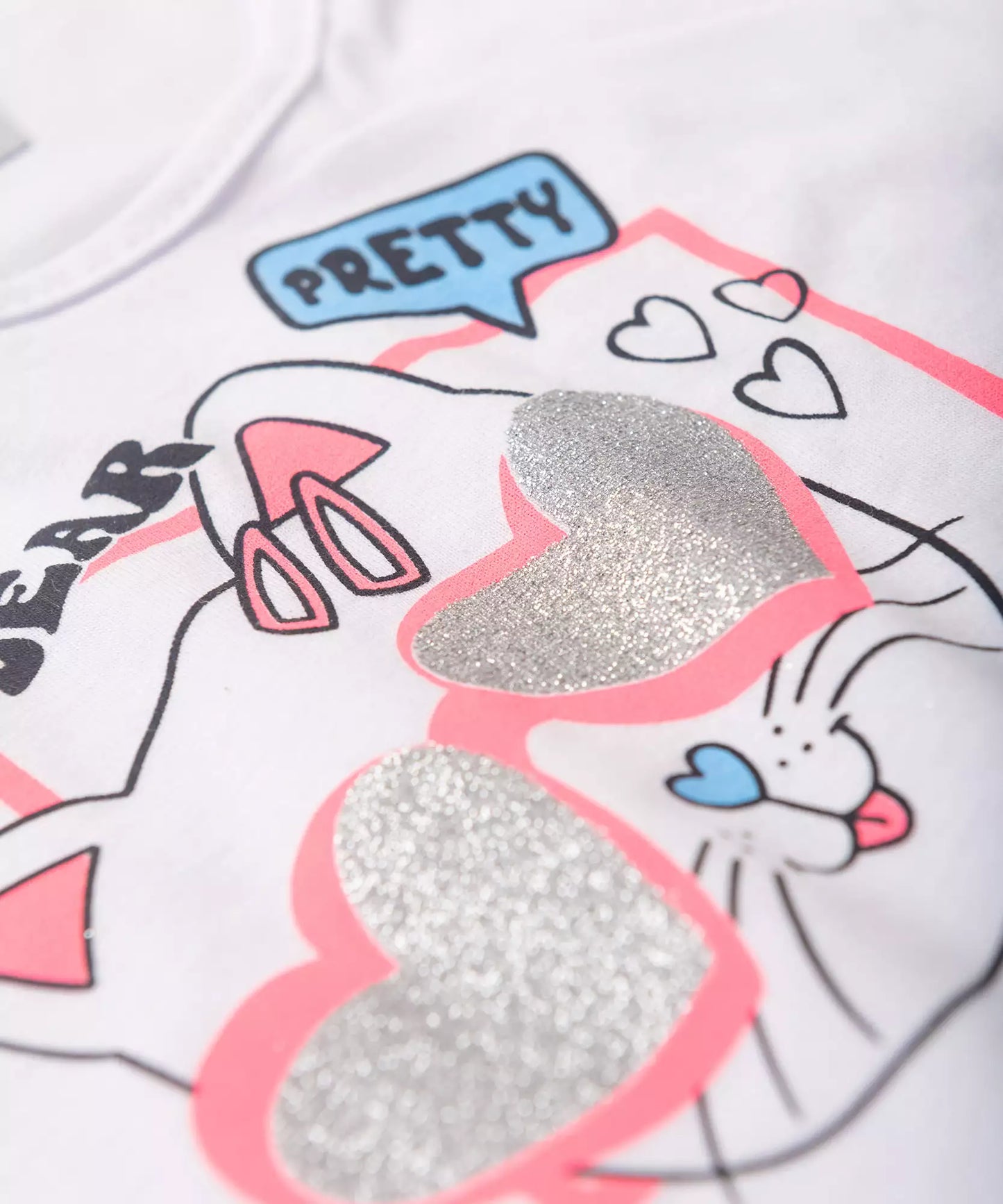 Conjunto de Verão para Menina no Gatinho em Branco