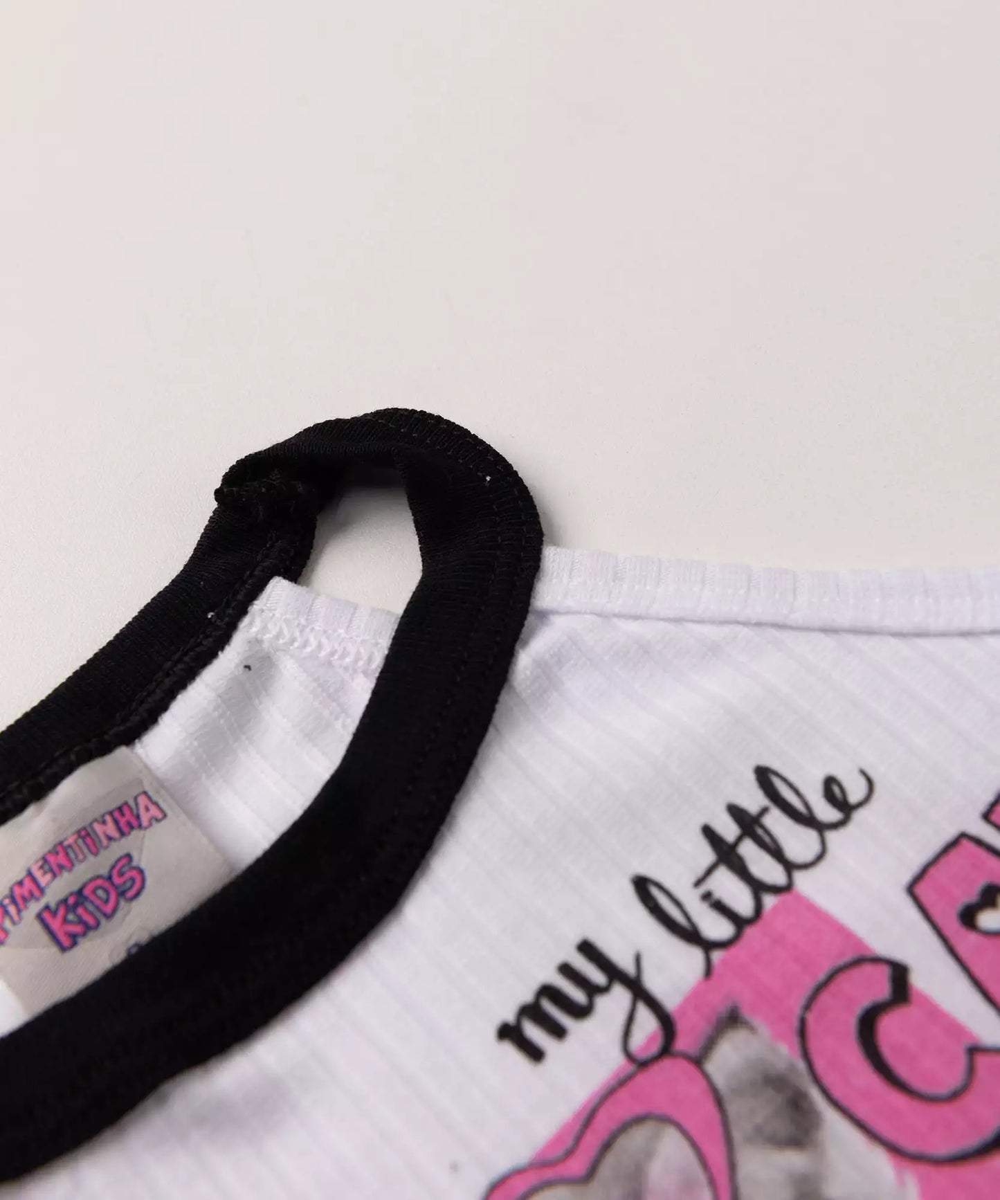 Conjunto de Verão para Menina Gatinho Branco