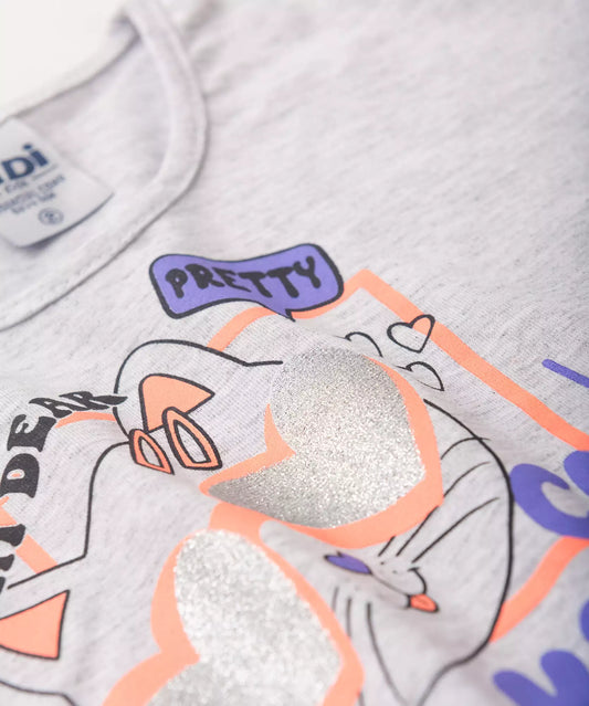 Conjunto de Verão para Menina Gatinho Mescla