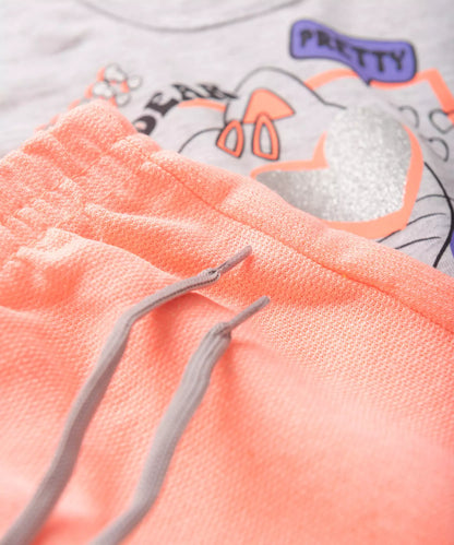 Conjunto de Verão para Menina Gatinho Mescla