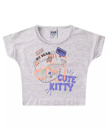 Conjunto de Verão para Menina Gatinho Mescla