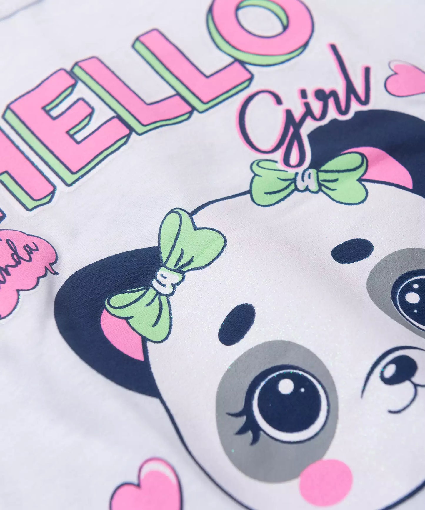 Conjunto de Verão para Menina Hello Girl Branco