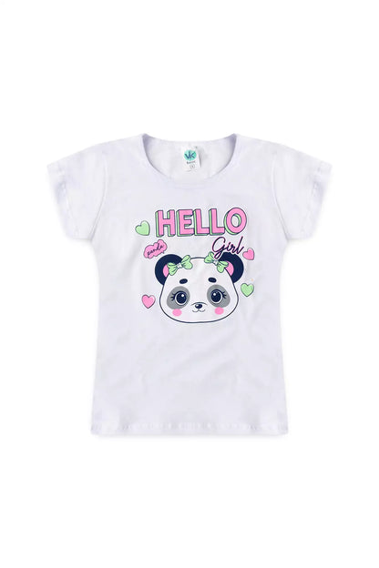Conjunto de Verão para Menina Hello Girl Branco