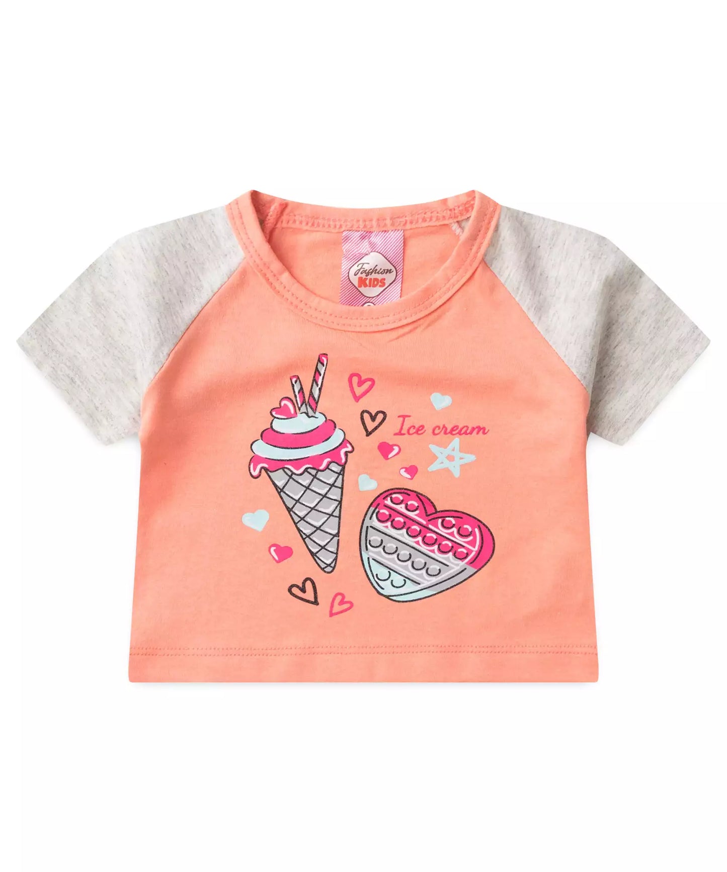 Conjunto de Verão para Menina Ice Cream Rosa