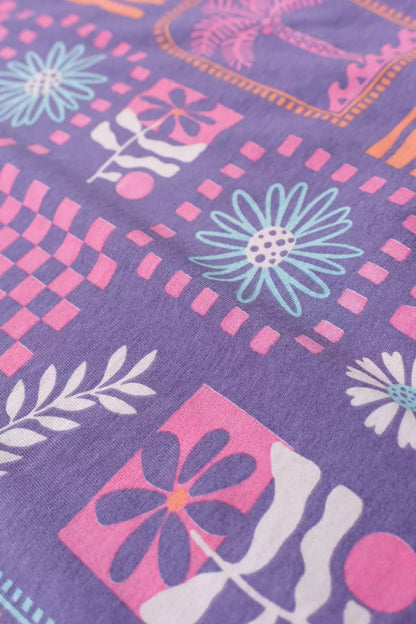 Conjunto de Verão para Menina Jardim Mágico Lilás