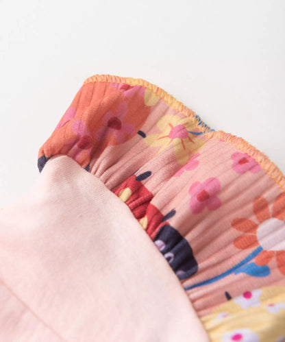 Conjunto de Verão para Menina Joaninha no Jardim Salmão