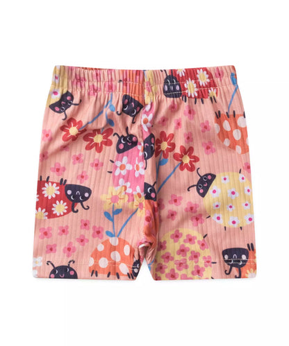 Conjunto de Verão para Menina Joaninha no Jardim Salmão