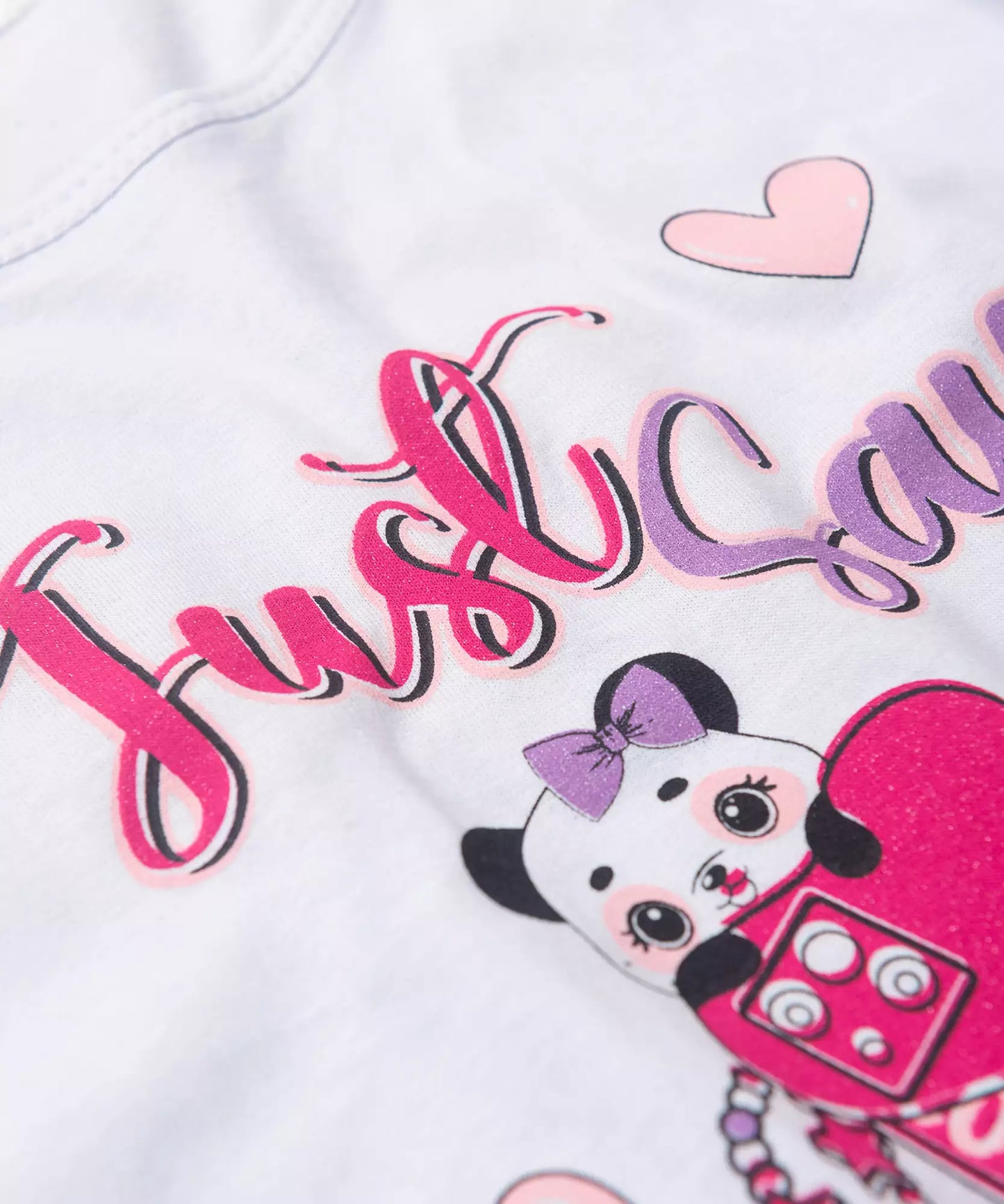 Conjunto de Verão para Menina Just Say Selfie Branco
