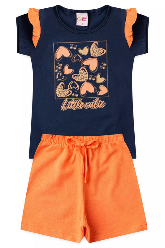 Conjunto de Verão para Menina Little Cutie Marinho
