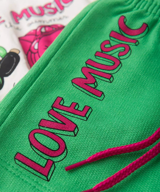 Conjunto de Verão para Menina Love Marfim