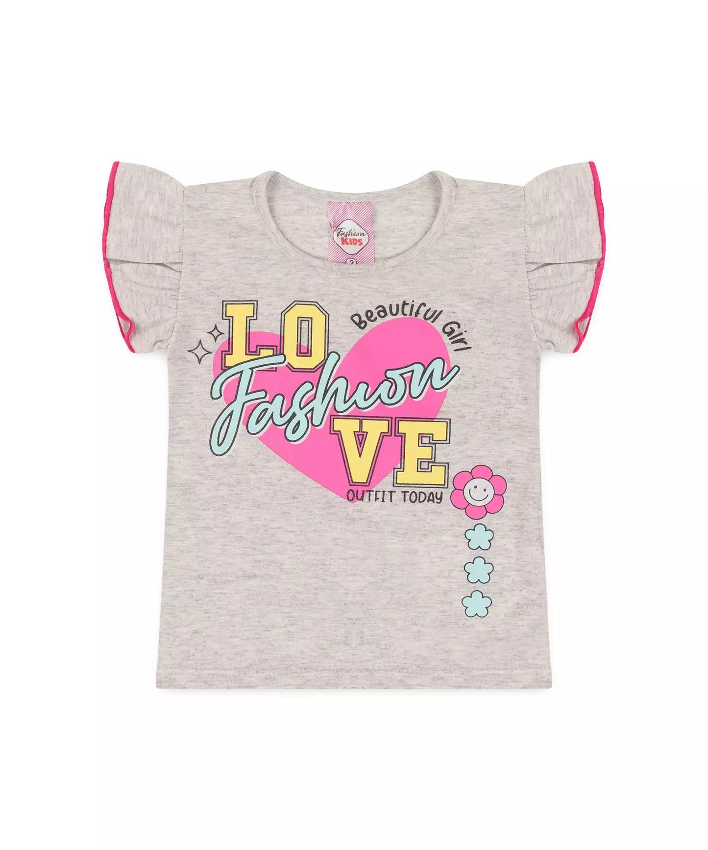 Conjunto de Verão para Menina Love Mescla