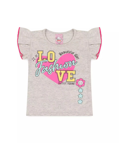 Conjunto de Verão para Menina Love Mescla