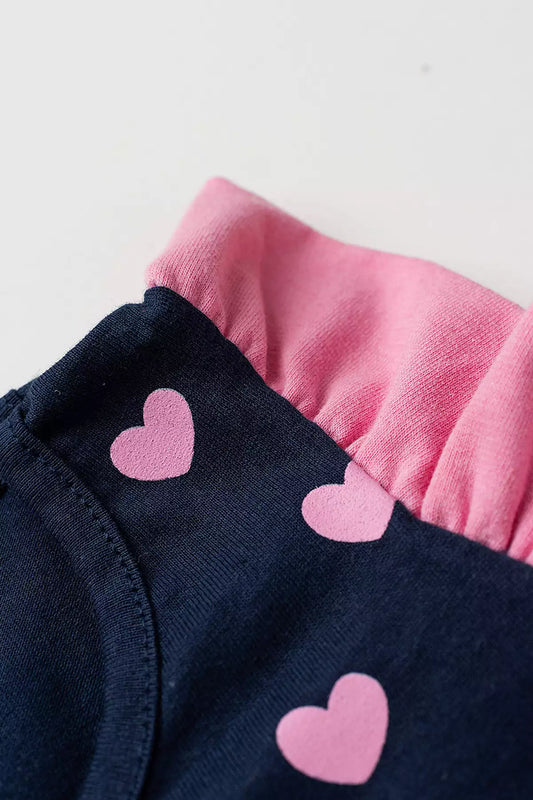 Conjunto de Verão para Menina Love You Marinho