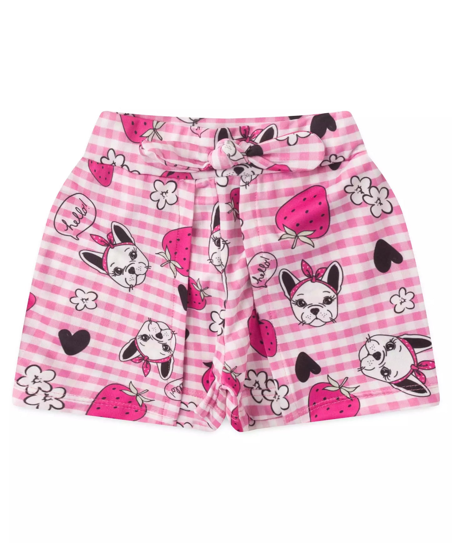 Conjunto de Verão para Menina Morangos Rosa