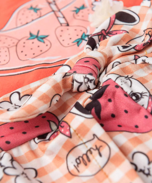 Conjunto de Verão para Menina Morangos Vermelho