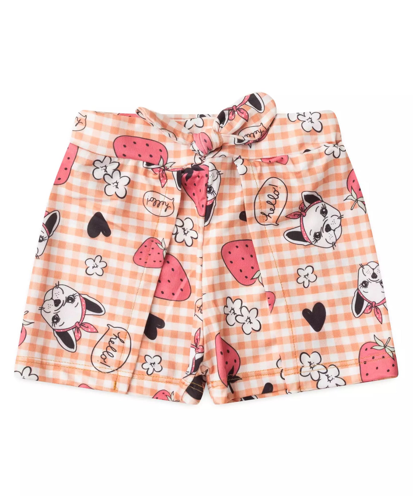 Conjunto de Verão para Menina Morangos Vermelho