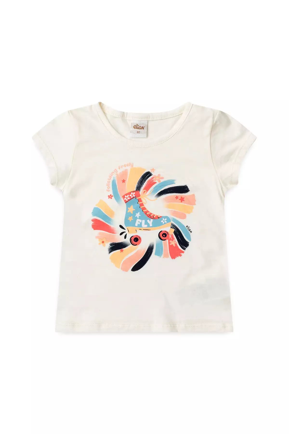 Conjunto de Verão para Menina Patins Marfim