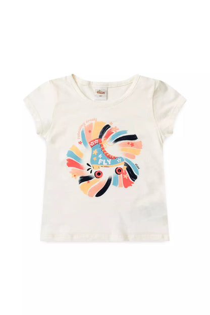 Conjunto de Verão para Menina Patins Marfim