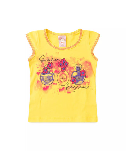Conjunto de Verão para Menina Perfume Amarelo